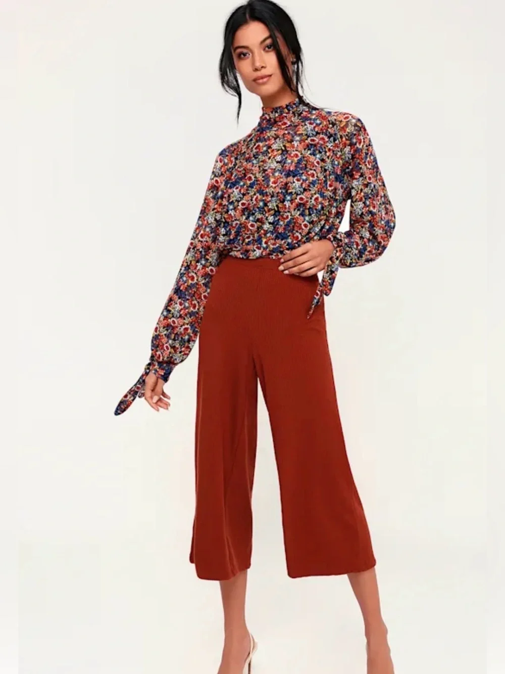 Free People | All Dolled Up Floral Cropped Top size medium